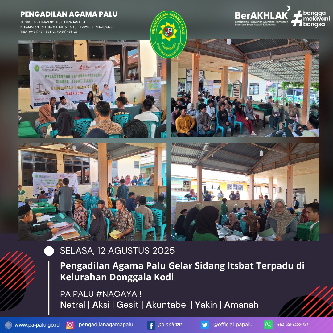 Pengadilan Agama Palu Gelar Sidang Itsbat Terpadu di Kelurahan Donggala Kodi 1282025