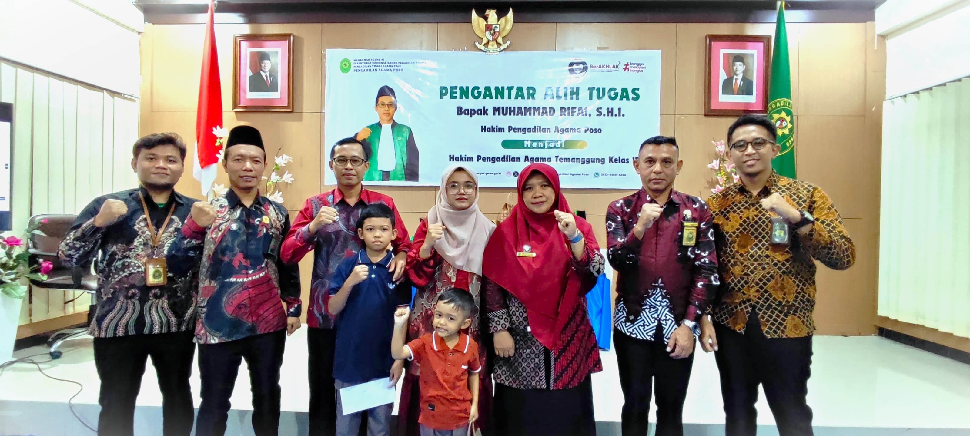 14 Pengadilan Agama Poso Gelar Acara Pengantar Alih Tugas Hakim Muhammad Rifai